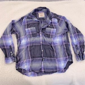 Purple plaid shirt
